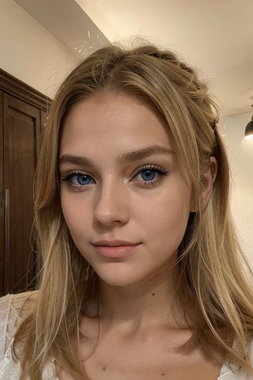 femme de 20ans blonde sexy avec des yeux bleu un visage raffiné et un beau regard 