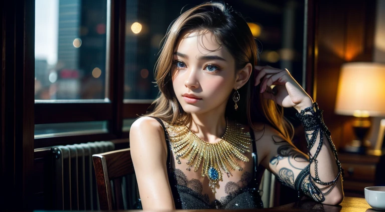 (best quality,ultra-detailed),(Realistic:1.37), beautiful and detailed face, Ultra-realistic texture, delicate face, vivid colors. High definition, 8k, light brown eyes