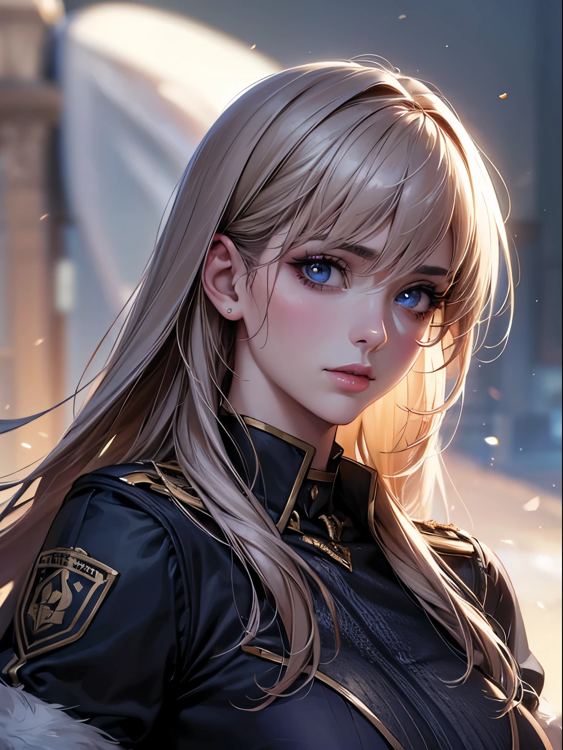 highest quality, Ultra-high resolution, (Realistic: 1.4), beautiful Eyes, Super beautiful, beautiful, beautiful Soldier, Eyes that beckon, Mistress's point of view, Attractive look, Sexy smile, Perfect Style, Perfect balance, Detailed skin, Mischievous Gaze