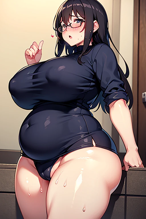 Big Breasts,Plump,Sweaty,blush,cry,Drooling,anime,Glasses