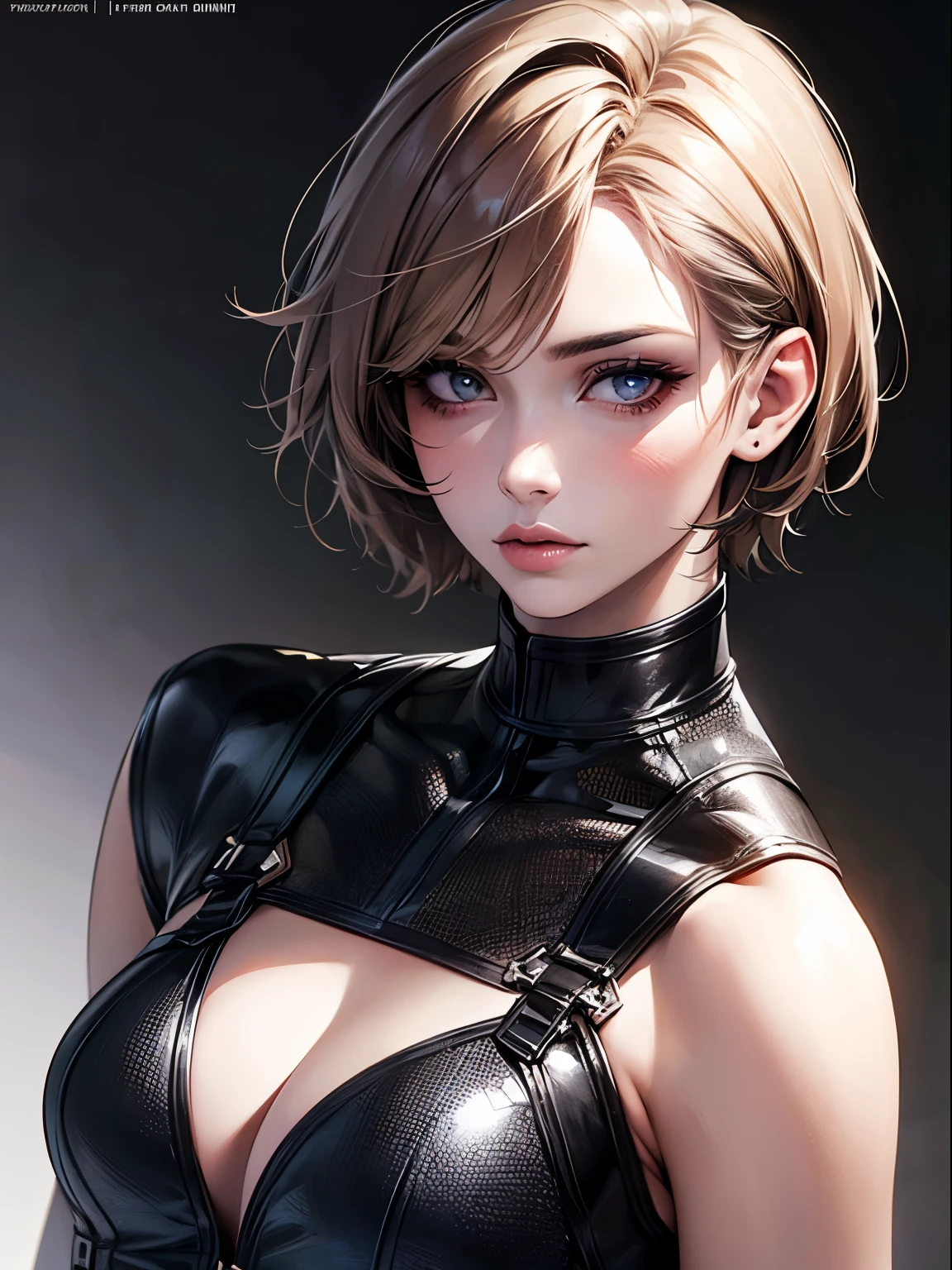 highest quality, Ultra-high resolution, (Realistic: 1.4), beautiful Eyes, Super beautiful, Very short hair, beautiful, beautiful Soldier, Eyes that beckon, Mistress's point of view, Attractive look, Sexy smile, Perfect Style, Perfect balance, Detailed skin, Mischievous Gaze