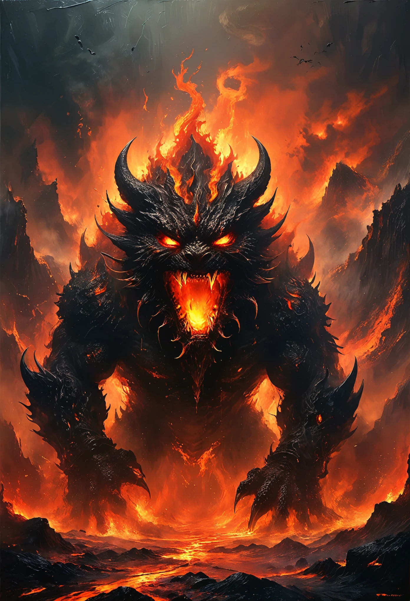 Nightfall,The sky over the lava field was shrouded in darkness,Only the hot lava burning on the lava demon and the dark flames glowed in the darkness.。This giant demon is clad in lava armor.,Every rock is shining with high temperature light,It feels like the whole body is on fire。
Sudden,The lava demon let out a heart-shaking lava roar.,The sound is like thunder,Echoing across the lava fields,It's scary。Its flaming claws swung out,Instantly tearing apart the rocks ahead,Flames splattered,As if to burn everything。
at the same time,The demonic roar of the lava demon echoes in the night sky,It makes people feel endless fear。Its sights are locked on a distant expedition team.,The flames of destruction flash in his eyes,It seems to devour all these intruders.。
The explorers looked at the huge lava demon in horror.,They felt a despair they had never felt before.。However,Just when they were about to give up resistance,A ray of light fell from the sky,A fierce battle with the lava demon。
This scene is full of exciting atmosphere,The horror and power of the lava demon are fully demonstrated。The audience felt as if they were there,Feel the fear and shock brought by the lava demon。