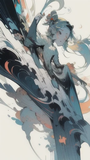 magazine,leaning buck with hands out in the air,girl from below view、succubus, twin tail hair, relax, ((((masterpiece)))), very_high_resolution, high quality, full color, large_filesize, illust,(flat color:1.5),(colorful),
