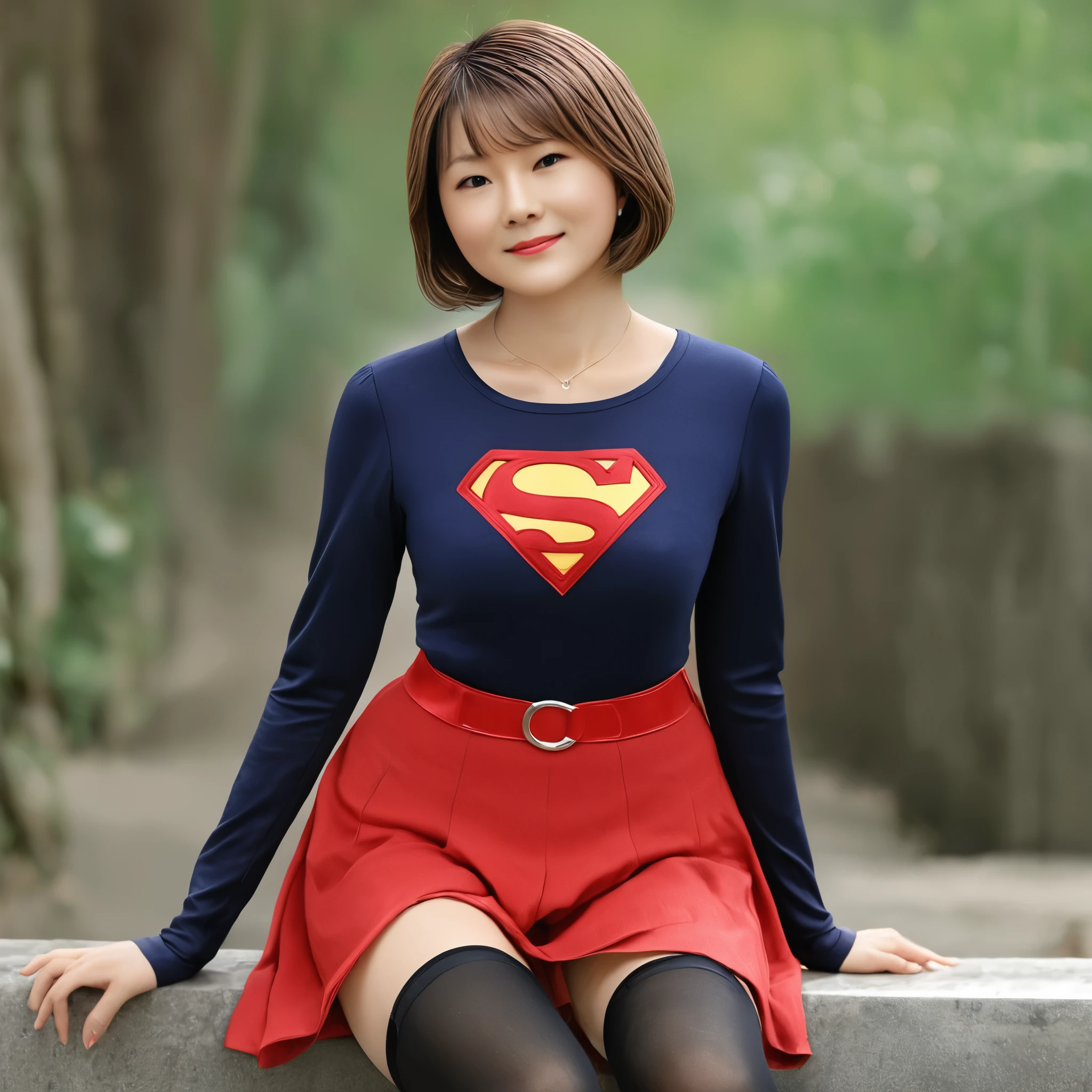 No background、(((Beautiful legs in black tights.)))、(((Legally express the beauty of your smile)))、((((Make the most of your original images)))、(((Supergirl Costume)))、(((Beautiful short bob hair)))、(((suffering)))、(((Please wear black tights....、Wear red boots)))、((Best image quality、8k))、((highest quality、8k、masterpiece:1.3))、(((Preserve background )))、Sharp focus:1.2、Beautiful woman with perfect figure:1.4、Slim Abs:1.2、Wet body:1.5、Highly detailed face and skin texture、8k