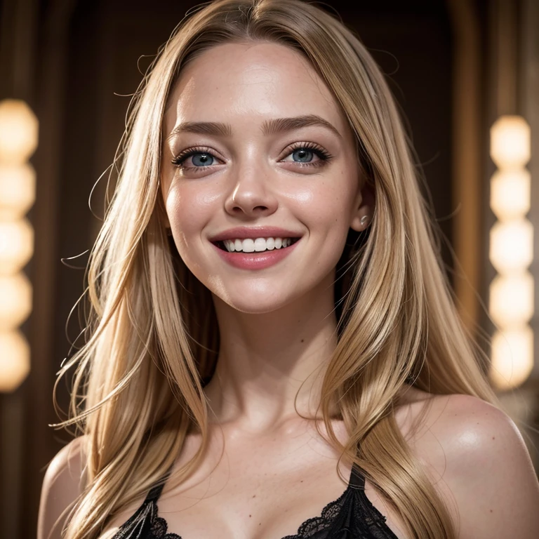 Amanda Seyfried blond, close portrait, symmetrical face, (((((very smiling))))), (((very open mouth))), (lipstick), (((grosses lèvres pulpeuses))), glowing lights, (pose dynamique), (hyper Realistic:1.4), (Realistic:1.3), (peau à texture réelle de la meilleure qualité), (cinematic light), highly detailed skin, pores de la peau, (Very detailed face:1.1), (very detailed eyes:1.1), Realistic pupils, (anatomie parfaite:1.1), (Proportions parfaites:1.2), (la photographie:1.1), (photoRealistic:1.1), volumetric lighting, dynamic lighting, De vraies ombres, (High resolution:1.1), pointiness, day light, (Realistic, hyperRealistic:1.4), complexe, high detail, spectaculaire, diffusion souterraine, grande profondeur de champ, vif, brillant, pointu, ((plein de pointiness)), (Extremely absurd),8k HDR