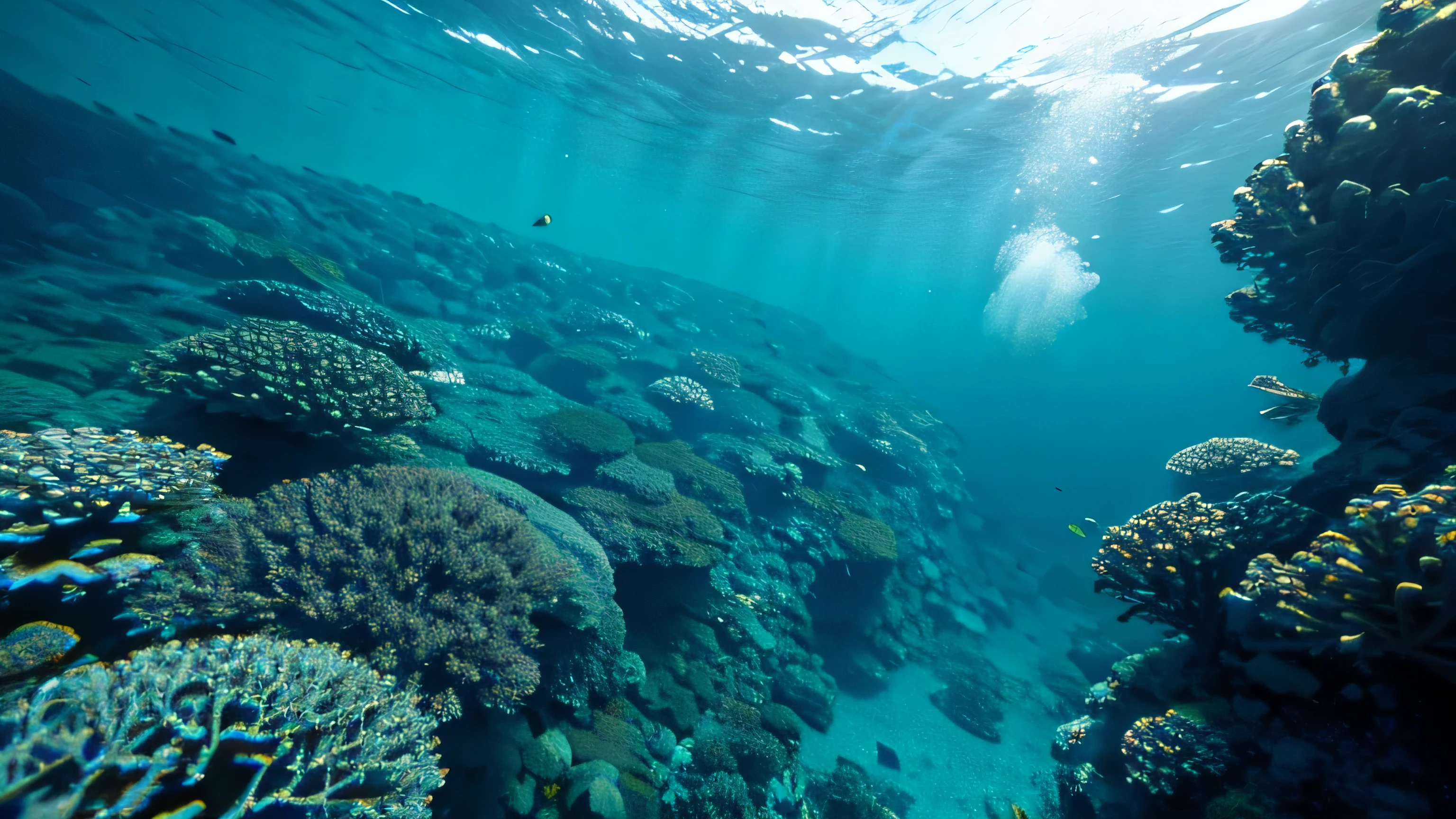 Beautiful underwater footage of a river