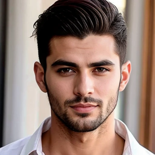 Lebanese handsome men focus on characters' faces.