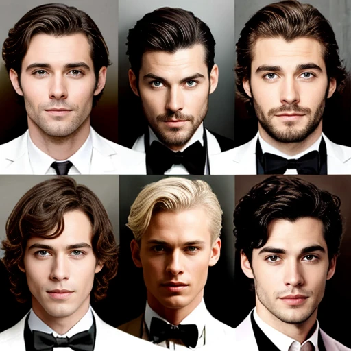 Jew handsome men focus on characters' faces.