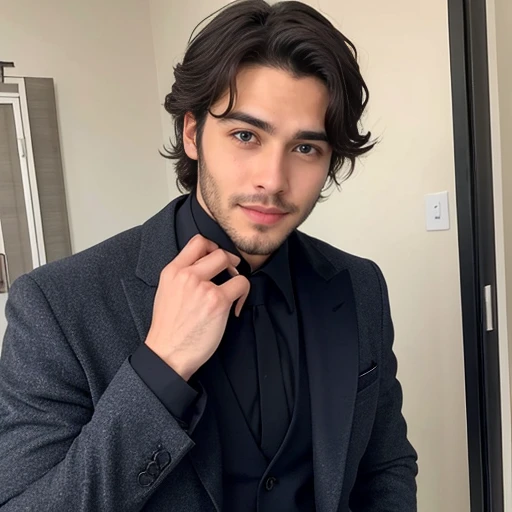 Jew Askenazi handsome men focu on character face.