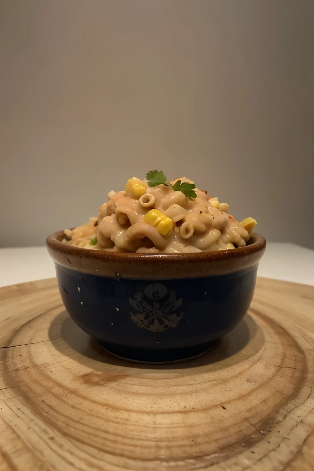 instant soup bowl, similar a las de la marca Maruchan, con el logotipo de la marca en la parte superior del plato. Dentro de la sopa, en lugar de los fideos habituales, there would be mexican skies, which are kernels of young corn with various traditional Mexican seasonings such as chili powder, lemon, queso rallado y mayonesa.
The soup bowl could be on a table or surface with a background that suggests Mexican culture, como patrones de azulejos mexicanos o colores brillantes y vibrantes.