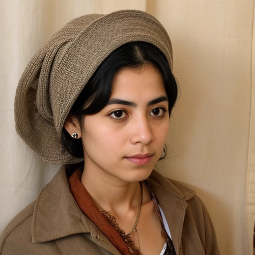 a a jew sefardi woman, focus on the character's face.