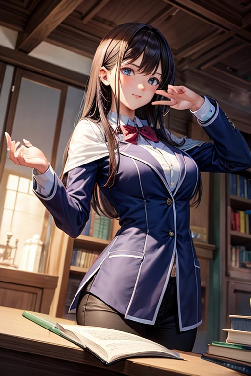 A student attending the Magic College