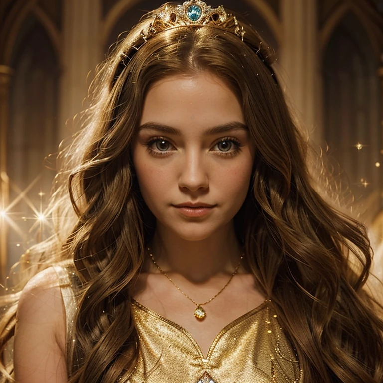 Once upon a time, in the magical kingdom of Sparkleshire, there lived a kind and courageous princess named Lily. She had long, flowing hair as golden as the sun and eyes that sparkled like diamonds.