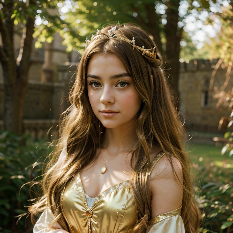 Once upon a time, in the magical kingdom of Sparkleshire, there lived a kind and courageous princess named Lily. She had long, flowing hair as golden as the sun and eyes that sparkled like diamonds.