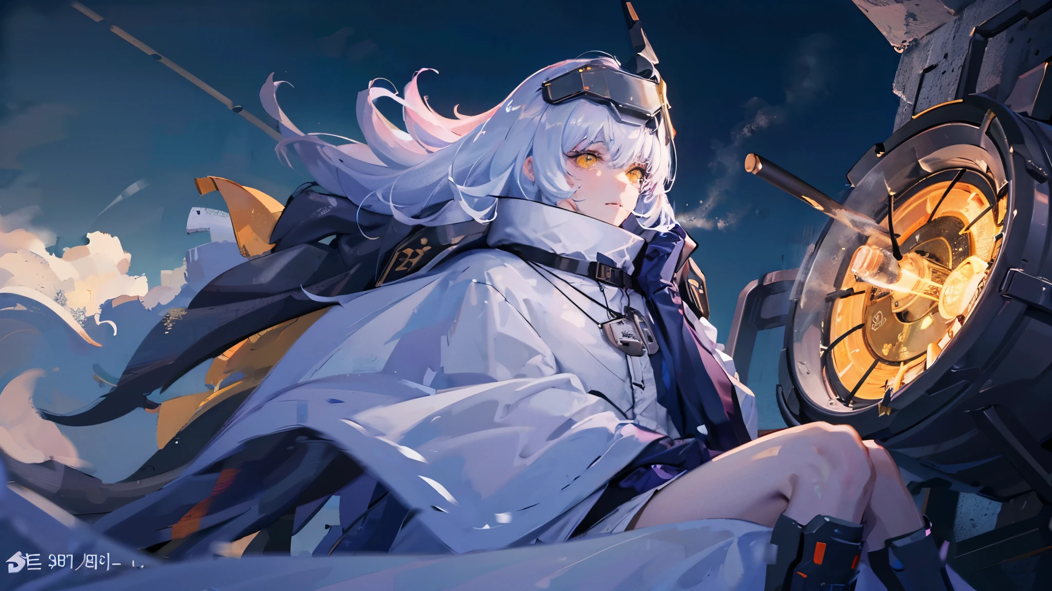 (masterpiece),(best quality),(detailed),(detailed 얼굴),(detailed 인체),(detailed 손),(detailed 다리),yellow eyes, white hair, long hair, headgear, mechanical boots, cloak, bare legs, single pauldron,pension , bed , lying down,1 person , solo , alone ,(masterpiece),(best quality),(detailed),(detailed 얼굴),(detailed 인체),(detailed 손),(detailed 다리),yellow eyes, white hair, long hair, headgear, mechanical boots, cloak, bare legs, single pauldron,pension , bed , lying down,1 person , solo , alone ,