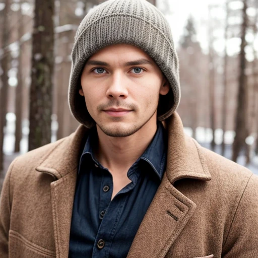 a man from Finnish beautiful. focus on the character's face