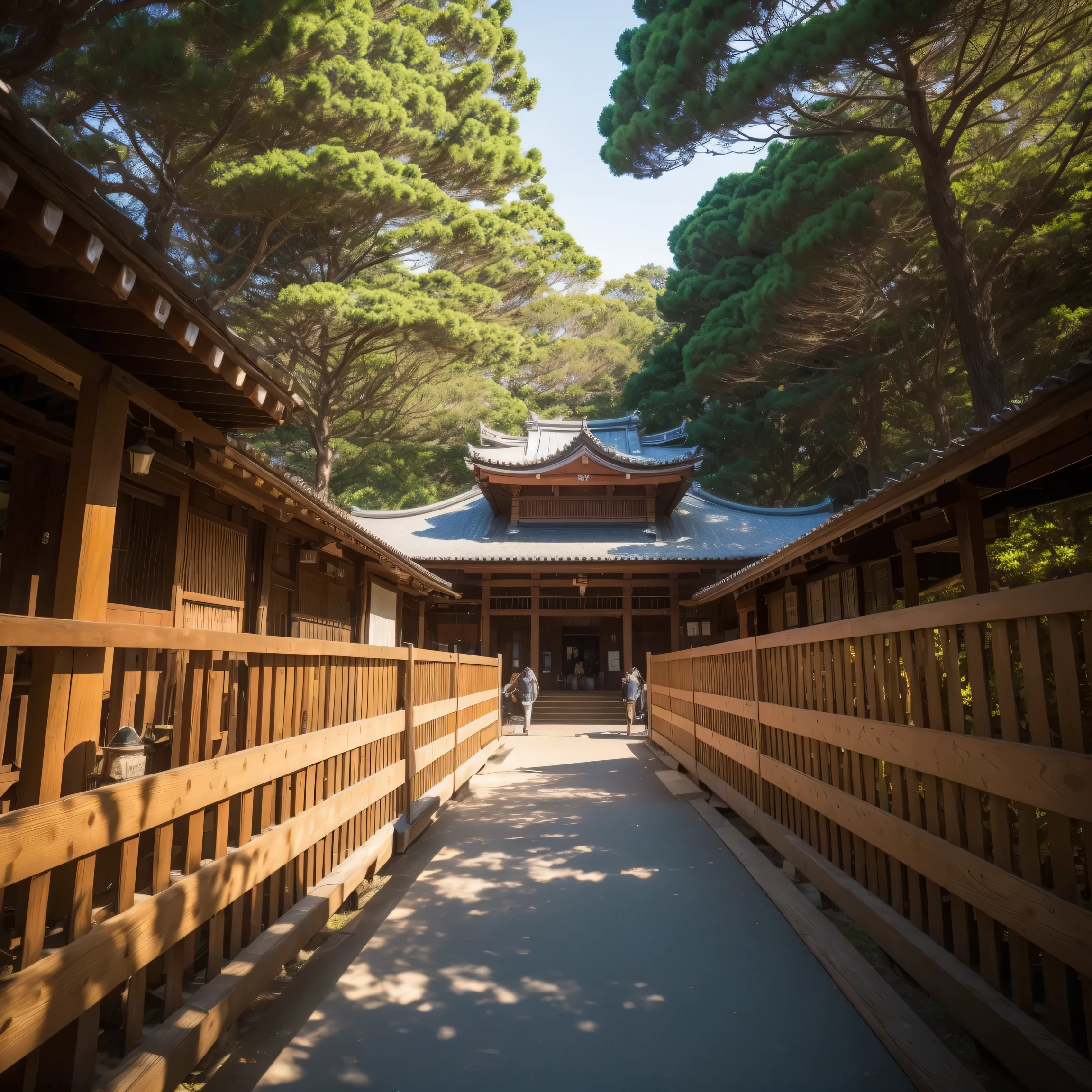 Kamakura、trip、Asahi、shrine、Town、8k、sun、Wide-angle shot、Sharpness、Sunlight、masterpiece, highest quality, (Focus alone), (Perfect Face:1.1), (Attention to detail:1.1)