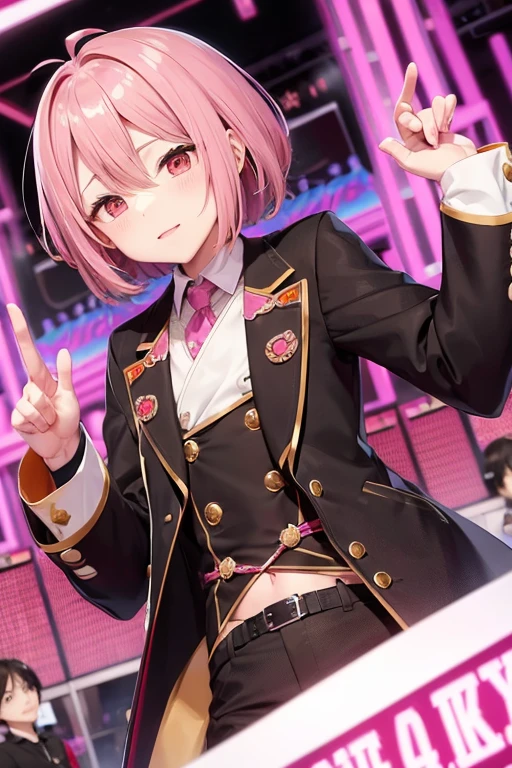 A bright and good guy who has been incarnated into the pachinko-loving Sukuna、Pink beige hair color、male