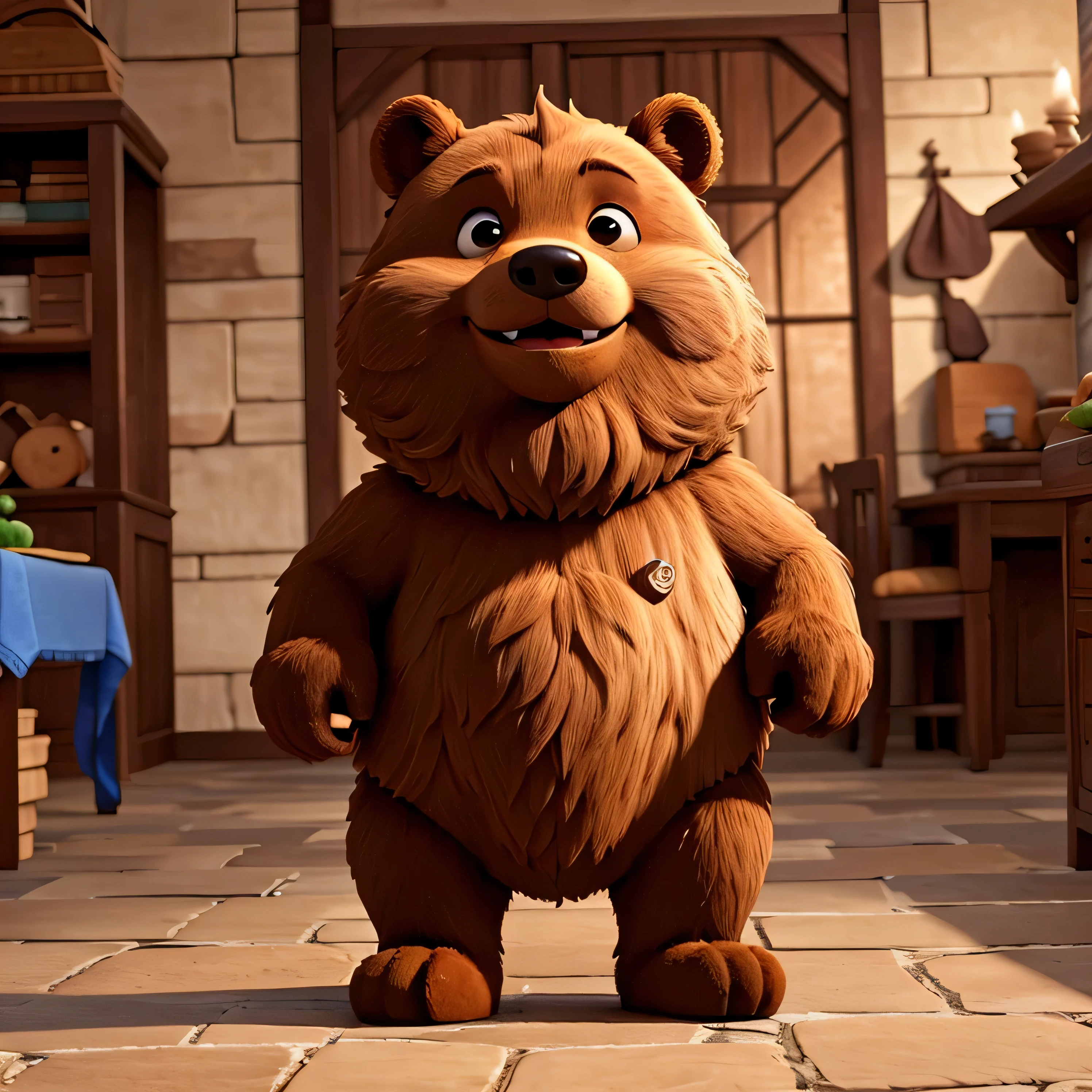 Urso grande rindo