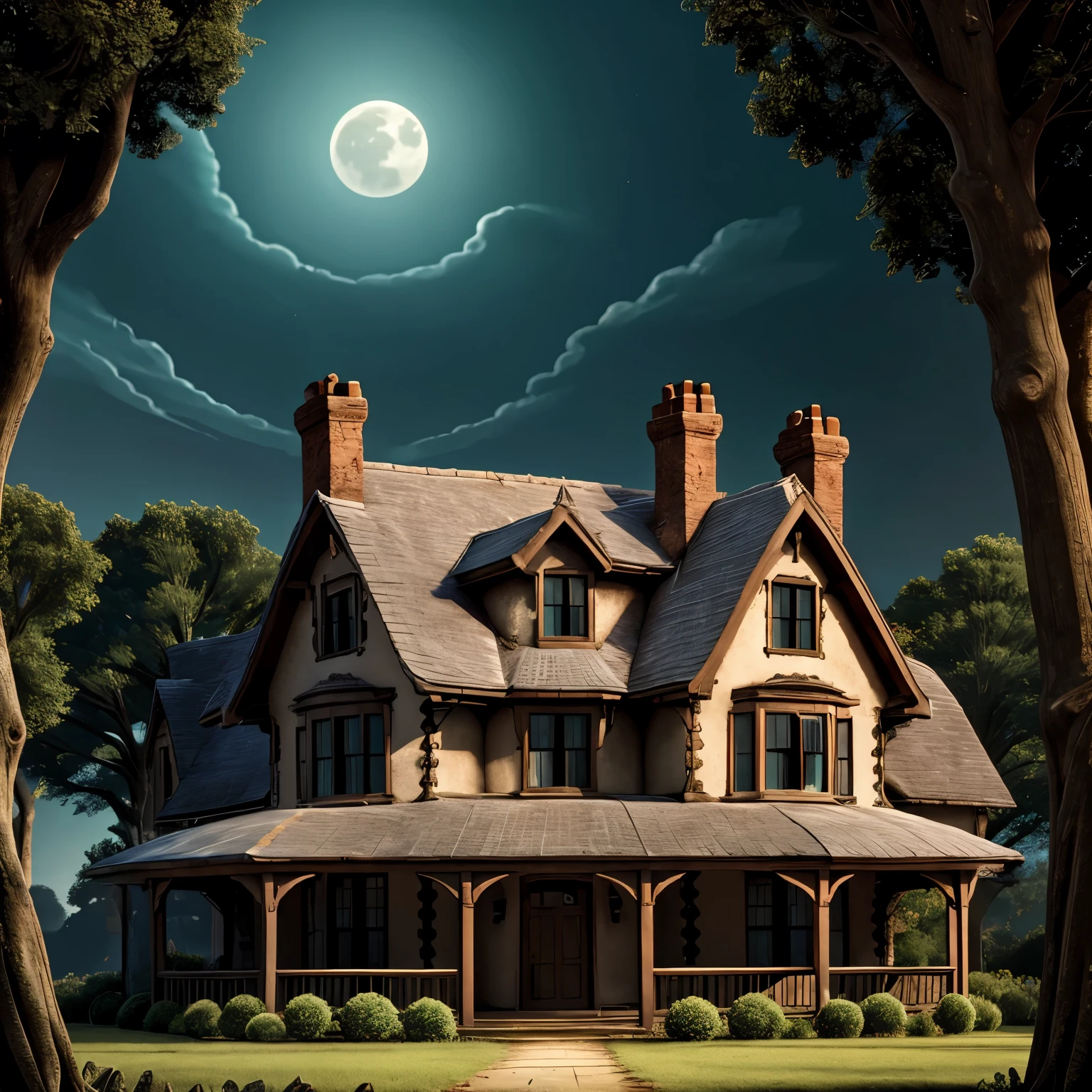 old spooky country house