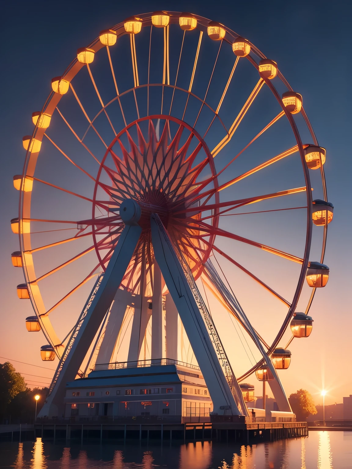 ferris wheel design, ultra detailed, high quality, 8k resolution