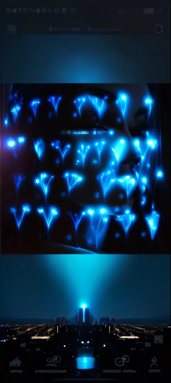 (obra de arte), melhor qualidade, olhos ciano, cabelo grisalho claro, olhos expressivos, Holhaya, sentado em um apartamento alto, night sky, paisagem da cidade, olhando para o espectador, luzes da cidade, janela, destaque, dramatic lights, rosto calmo,