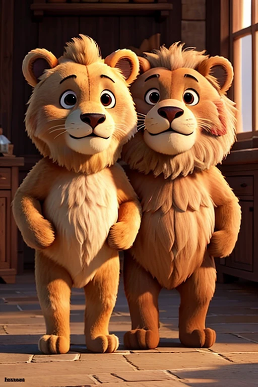 bear and lion friends