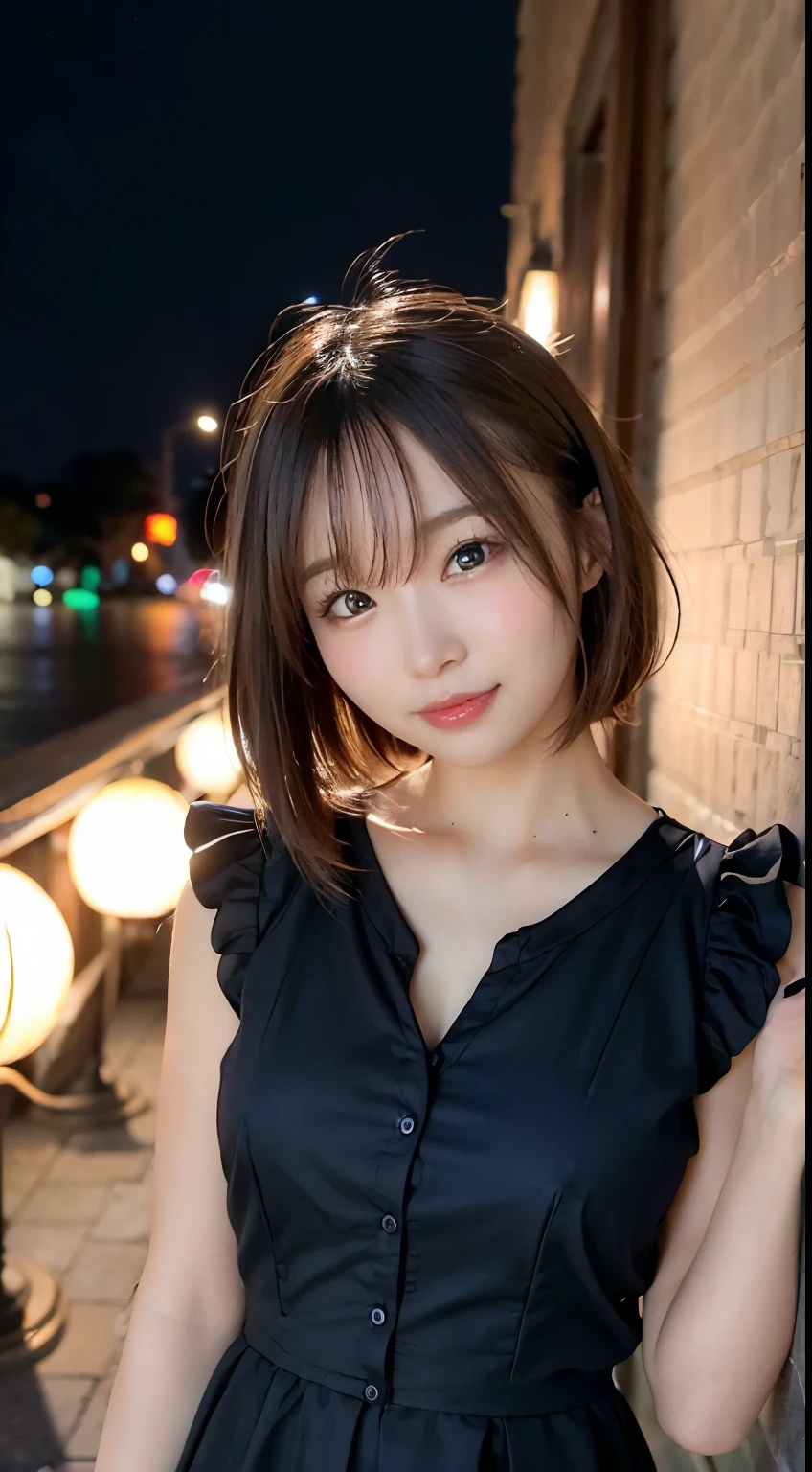 (Skin wounds:1.2), (Skin dents), black eye, 1woman, Age 25, (((woman))), alone, Realistic, highest quality, photoRealistic, masterpiece, 8k, High resolution, alone, Highly detailed face, (Professional Lighting, Bokeh), (Particles of light, Lens flare, Glowing particles:0.6), (Dynamic pose:1.2), Soft lighting, View from above, Fashionable and trendy atmosphere, Japan, street, Tokyo, port, nulltree, Tokyo tower, ((Daytime)), null, ((Looking at the audience:1)), (Looking at the camera),(Portraiture:0.6), Cowboy Shot, nice, Are standing, Maintain the original face proportions, Broad shoulders, whole body, (Mid-chest), (Medium Hair), Brown Hair, Floating Hair, lips, lipstick, seductive smile, Floating Hair, smile, Open_mouth, teeth, blouse, (Floral summer dress:1), eyelash, Mole, (Mole under eye:1),