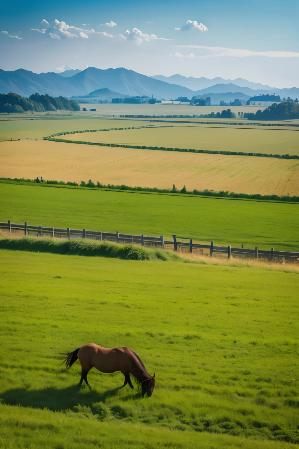 Beautiful grassland,Ten thousand horses galloping,The motherland is prosperous,National rejuvenation