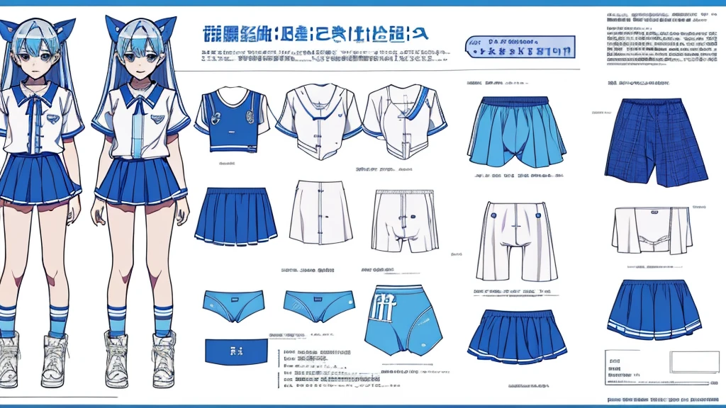 character blueprint、Whole Esbian、ด้านpage/ใบpageด้านside/ที่ด้านbehind、high resolution、1 girl comes in、underwear、student clothes、cute anime illustrations、Prismilia information
(character design sheet,page,behind,side,All characters are the same.)