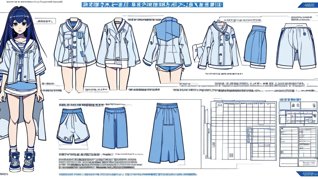character blueprint、Whole Esbian、ด้านpage/ใบpageด้านside/ที่ด้านbehind、high resolution、1 girl comes in、underwear、student clothes、cute anime illustrations、Prismilia information
(character design sheet,page,behind,side,All characters are the same.)