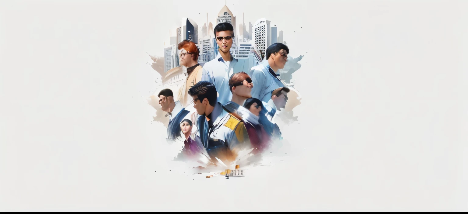 there are a lot of people that are standing together in a picture, mohamed chahin style, slick design, [ digital art ]!!, backdrop, official fanart, by Abidin Dino, full screen, old picture, the best ever, background image, inspired by Rudy Siswanto, digital art!!, white background!!!!!!!!!!, wining, fanart, desktop background,match color, cinematic color, beautiful color, turn into art, drawing art, master piece, photoshop art, turn into animate, animation,