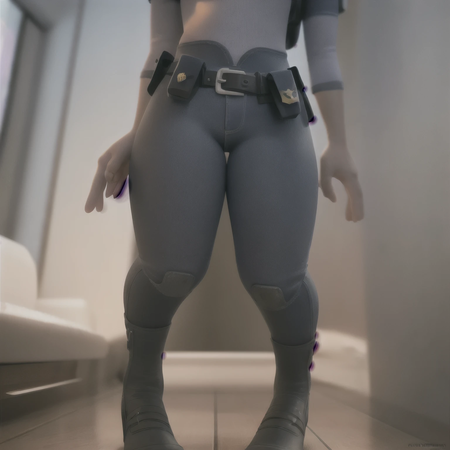(highest resolution, distinct_image) best quality, a woman, solo, masterpiece, highly detailed, semi realistic, black cropped, black hair, bangs, 18 years old, mature, young, tall strong, uniform, military uniform,indoor background, cold, serious, tall, handsome, autocratic, powerful, exquisite facial features, exquisite facial features, (full body)(black knee-high boots:1.4)(dominatrix:0.3)(white Yoga pants:1.3),(gloves:1.5)(long sleeves),(active sportswear shirt),(princess Zelda),solo,1girl,(looking at viewer),(from below:0.33)(head turned upwards:0.3)