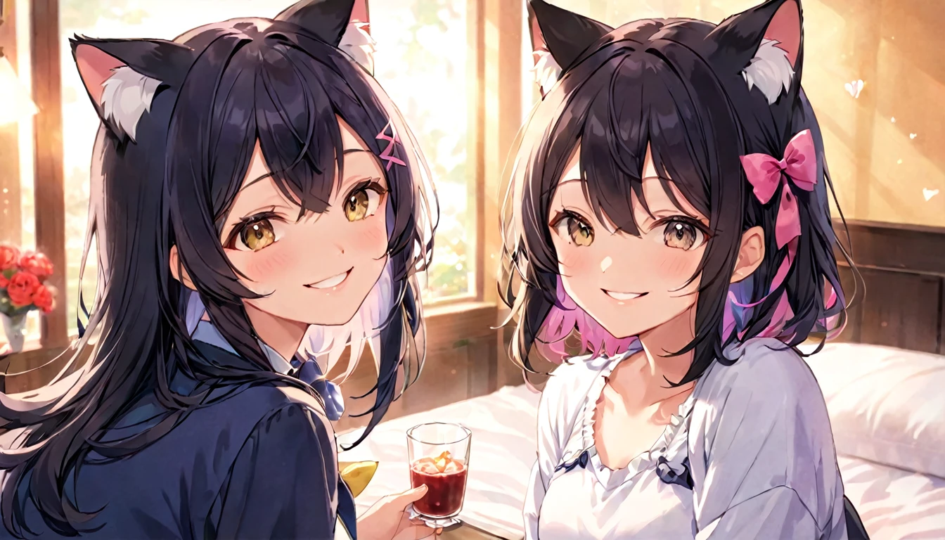 Cat ear、Dating、Boyfriend POV、Smiling girlfriend