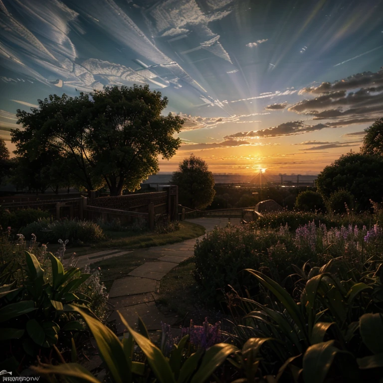 highres, imagination, (realistic), clear skies, composition, sunset, (hdr:1.5), outdoors, intricate details,only nature
