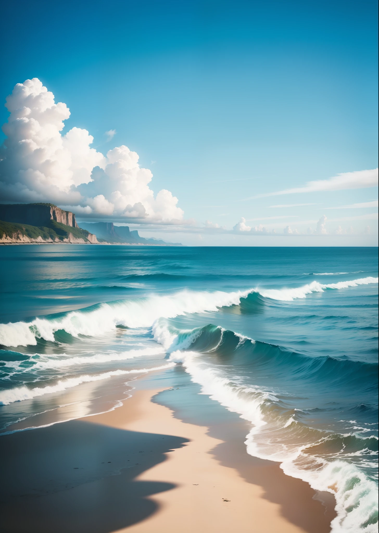 The endless ocean in the background.