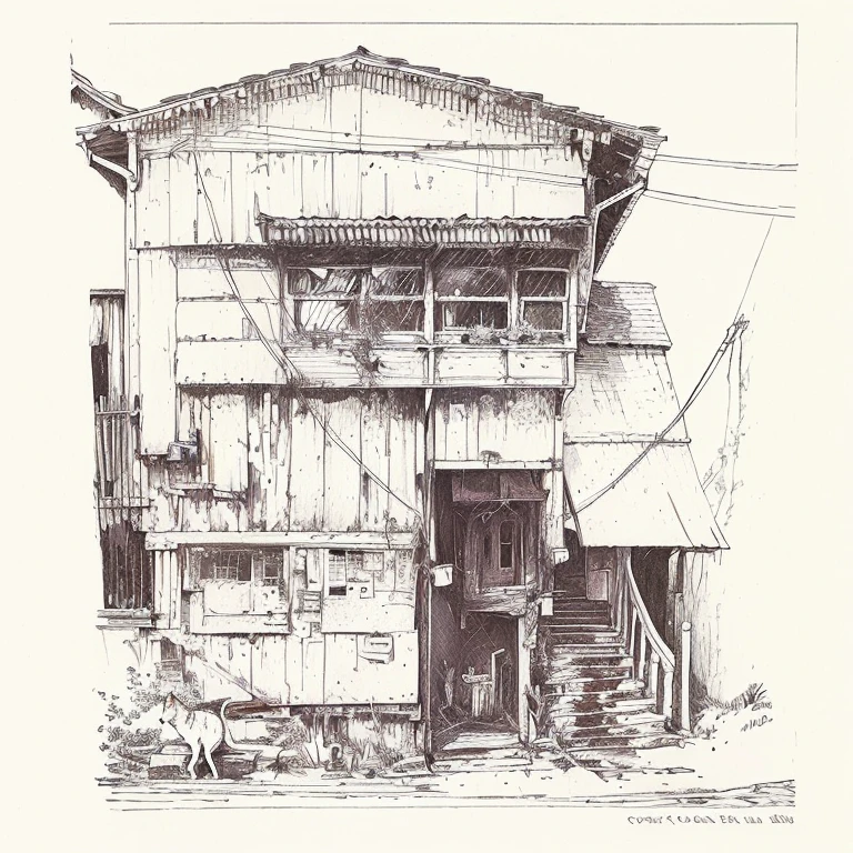 Painting of a house with a cat sitting on the porch, pen-and-ink illustration, Pen and ink on paper, micron Pen drawing, Pen drawing, Black micron pen illustration, Pen and ink drawing, pen-and-ink illustration, pen-and-ink illustration, pen-and-ink illustration, Pen and ink drawings, Detailed line drawings with beautiful ink