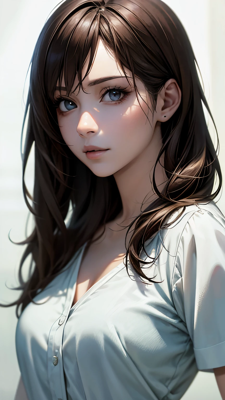 (hig彼st quality、8k、32k、masterpiece)、(Realistic)、(Realistic:1.2)、(High resolution)、Very detailed、Very beautiful face and eyes、1 girl、Delicate body、(hig彼st quality、Attention to detail、Rich skin detail)、(hig彼st quality、8k、Oil paint:1.2)、Very detailed、(Realistic、Realistic:1.37)、Bright colors、Full Body Shot, (Casual Fashion)