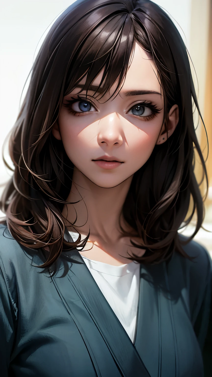 (hig彼st quality、8k、32k、masterpiece)、(Realistic)、(Realistic:1.2)、(High resolution)、Very detailed、Very beautiful face and eyes、1 girl、Delicate body、(hig彼st quality、Attention to detail、Rich skin detail)、(hig彼st quality、8k、Oil paint:1.2)、Very detailed、(Realistic、Realistic:1.37)、Bright colors、Full Body Shot, (Casual Fashion)