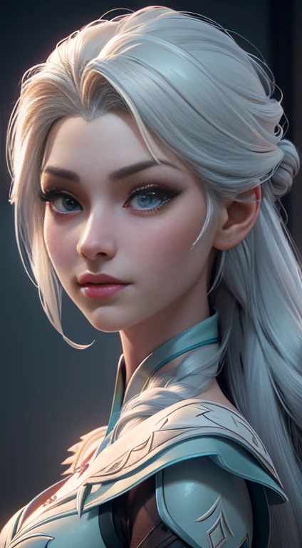 Highly detailed CG unity 8k wallpaper, style shot, complex, high detail, dramatic, highest quality movie still image, very detailed, masterpiece, best quality, character design, Elsa, Elsa from Frozen, (( Dark style)), realistic ultra-detailed rendering style, natural light, sharp character design, (hard focus, 8k), (((natural skin texture))), 8k textures, soft cinematic lighting, adobe lightroom, dark room, hdr, Sophisticated, Elegant, Rich Detail, Sharp Focuilm Look) )), Soothing Tones, Detail Frenzy, Intricate Detail, Super Detail, Low Contrast, Soft Film Lighting, Dull Colors, Exposure Blending, HDR, Fade, 35mm, f/1.4, ISO, f16, 25 sec.