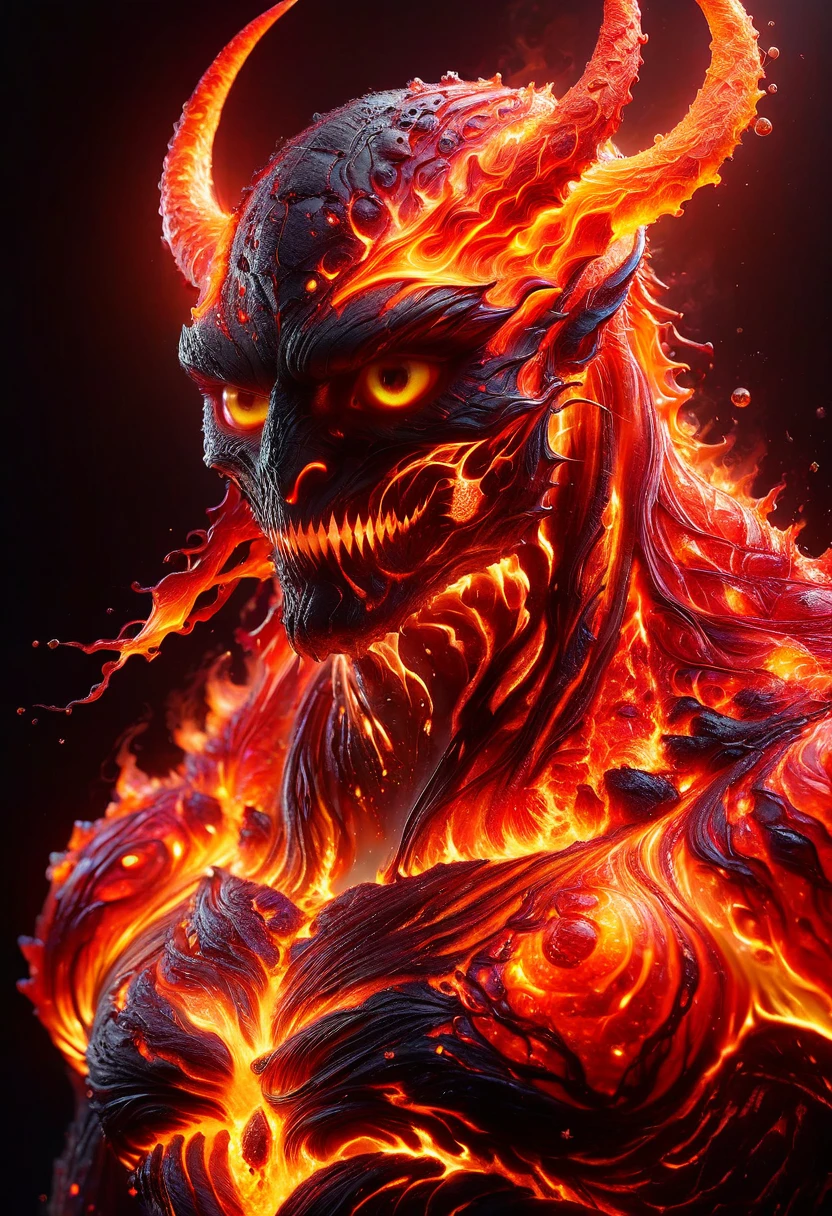Fire  symbolic red face mask 