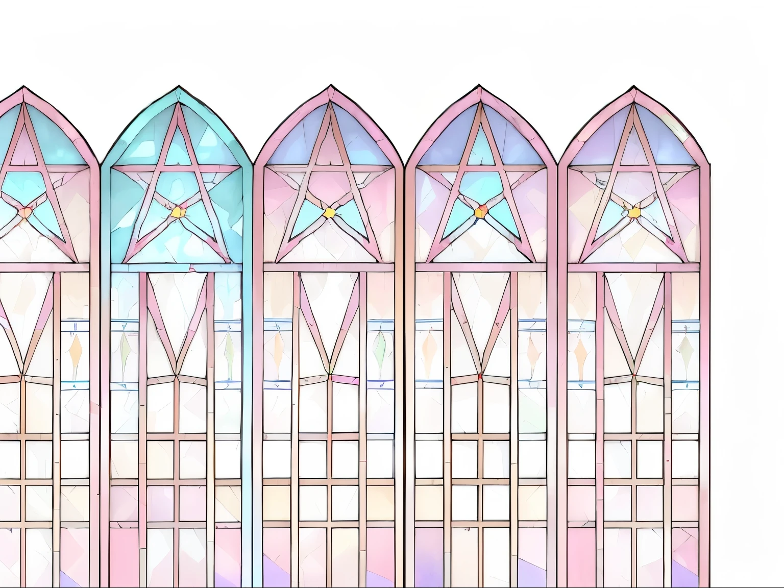 arafed view of a row of Multicolored Glass windows with a star on the top, mystical cathedral windows, Multicolored Glass background, Multicolored Glass tarot style, glowing Multicolored Glass backdrop, gothic Multicolored Glass style, Multicolored Glass futuristic church, Cathedral Background, Multicolored Glass windows, Multicolored Glass, Multicolored Glass style, Multicolored Glass, Temple Background, Multicolored Glass window, window ( City )
