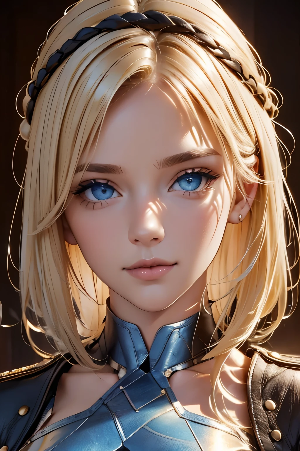 beautiful girl, Blonde hair, blue eyes big, cute face sexy pose top and rock, UHD, masterpiece, anatomically correct, Textured leather, Super Detail, High detail, high quality, Best quality, a high resolution, 8k