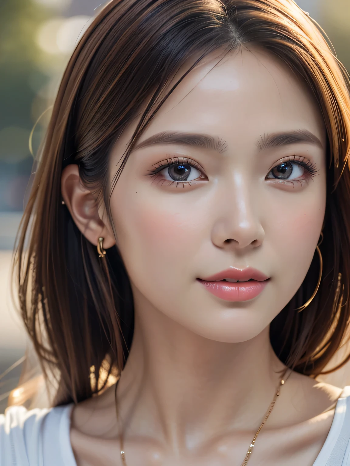 ((highest quality)),(超A high resolution),(Very detailed),(Detailed Description),((The best CG)),(masterpiece),Highly detailed art、(highest quality、8k、32k、masterpiece)、(Realistic)、(Realistic:1.2)、(High resolution)、Very detailed, (closeup-face:1.6), Very beautiful face and eyes, Big eyes, 1 female、Tight waist、Delicate body、(highest quality、Attention to detail、Rich skin detail)、(highest quality、8k、Oil paint:1.2)、Very detailed、(Realistic、Realistic:1.37)、Bright colors