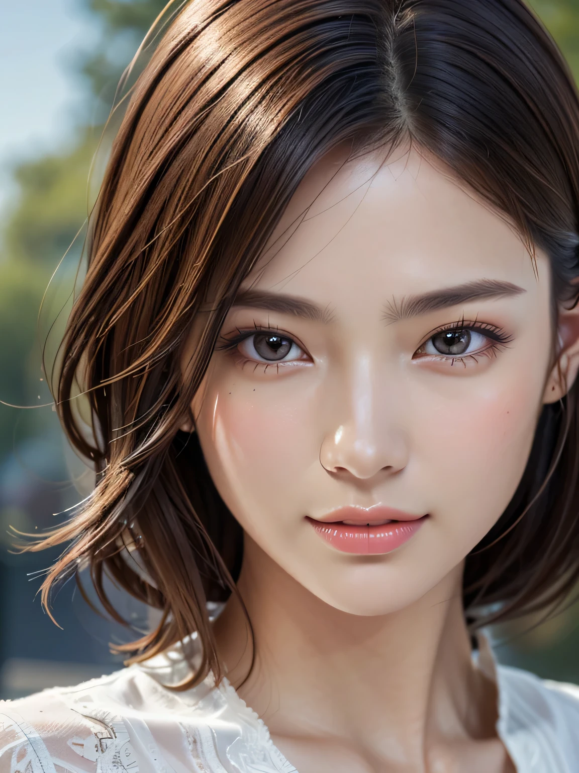 ((highest quality)),(超A high resolution),(Very detailed),(Detailed Description),((The best CG)),(masterpiece),Highly detailed art、(highest quality、8k、32k、masterpiece)、(Realistic)、(Realistic:1.2)、(High resolution)、Very detailed, (closeup-face:1.6), Very beautiful face and eyes, Big eyes, 1 female、Tight waist、Delicate body、(highest quality、Attention to detail、Rich skin detail)、(highest quality、8k、Oil paint:1.2)、Very detailed、(Realistic、Realistic:1.37)、Bright colors