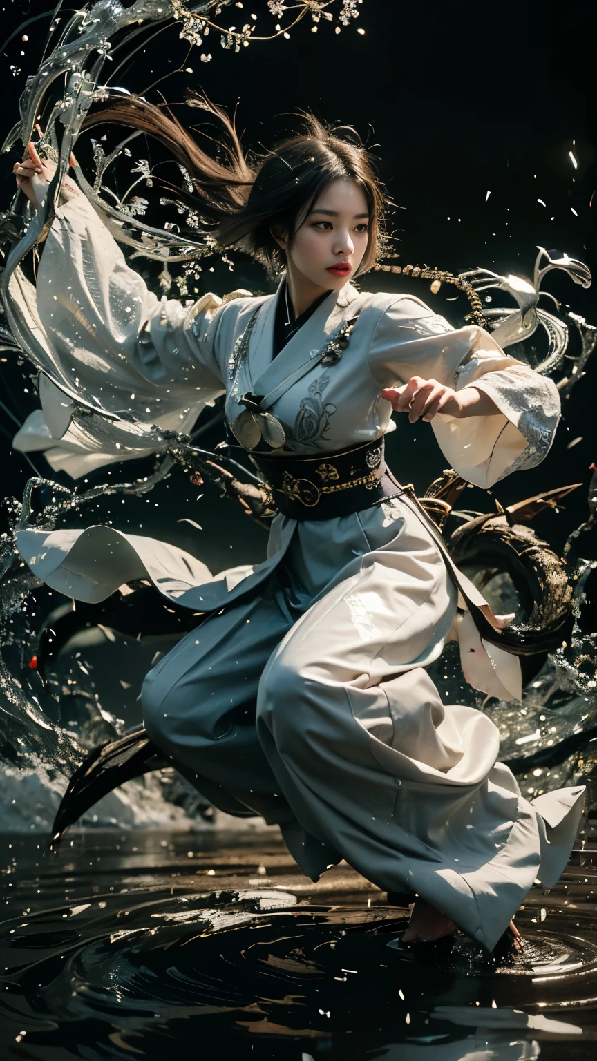 masterpiece、highest quality、8k、Extremely realistic photos、cool、Sharp Eye、Slit eyes、tooth、Double teeth、Japanese women、Very beautiful face、Sailor suit、student、Dark Skin、Gray Hair、short hair、gloss々Texture、Large bat wings、Extremely intricate details、Professional Lighting、Sexy pose