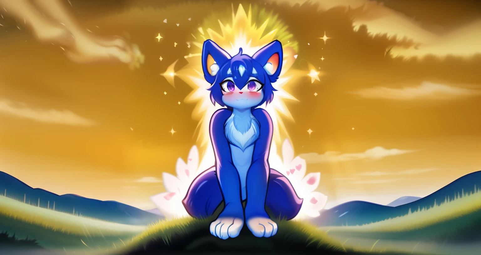femboy feet,illustration,vibrant colors,cute anime style,soft lighting,skin texture,feminine poses,warm color palette,detailed toenails,delicate ankle bracelets,playful expression,subtle blush,artistic background,fantasy scenery,grassy meadow,flower petals,ethereal glow,sparkling stars,album title typography,eye-catching design