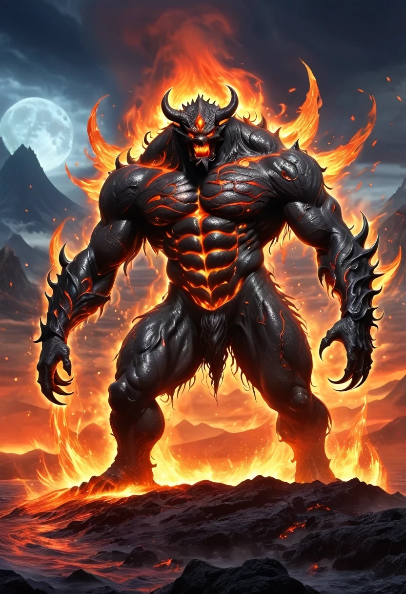 Lava Demon World，Transparent Nightmare Lava Beast，Magical lava creatures，phantom attack，