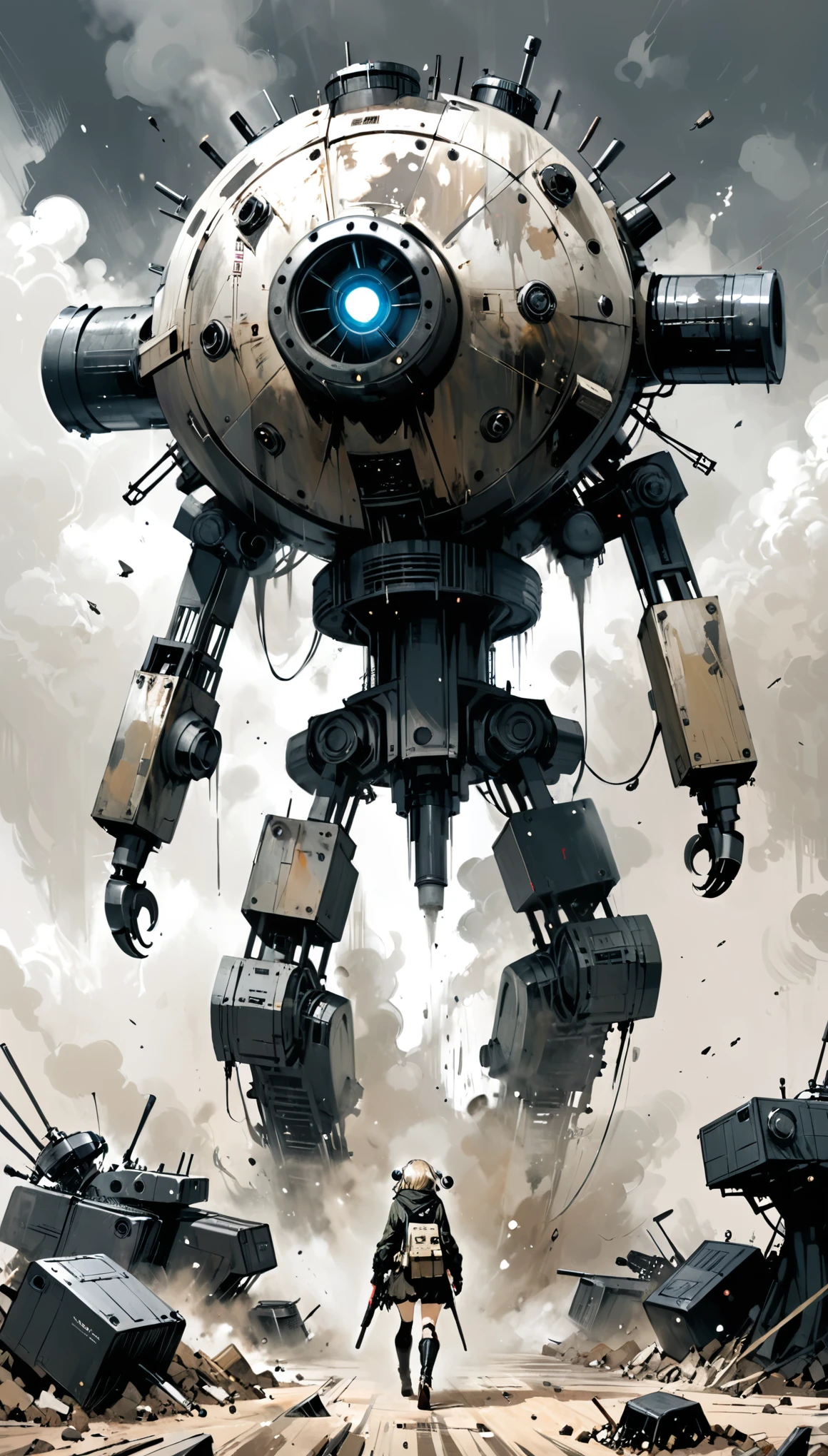 in style of Ashley Wood ,Doomsday Device
