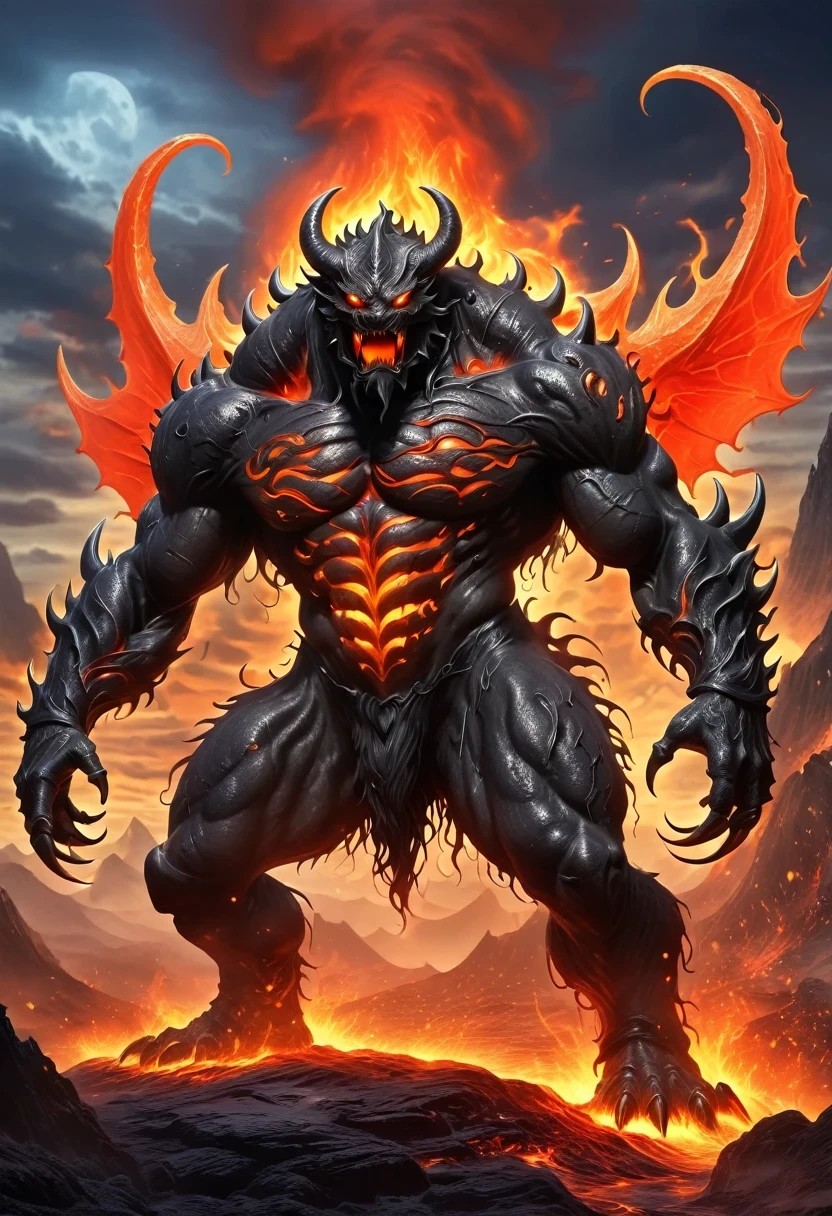 Lava Demon World,Transparent Nightmare Lava Beast,Magical lava creatures,phantom attack,